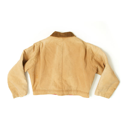 1 of 1 - UPCYCLED CROPPED KEY WORK COVERALL JACKET